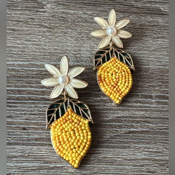 Bohemian lemon drop earrings A456 - Picture 2 of 4